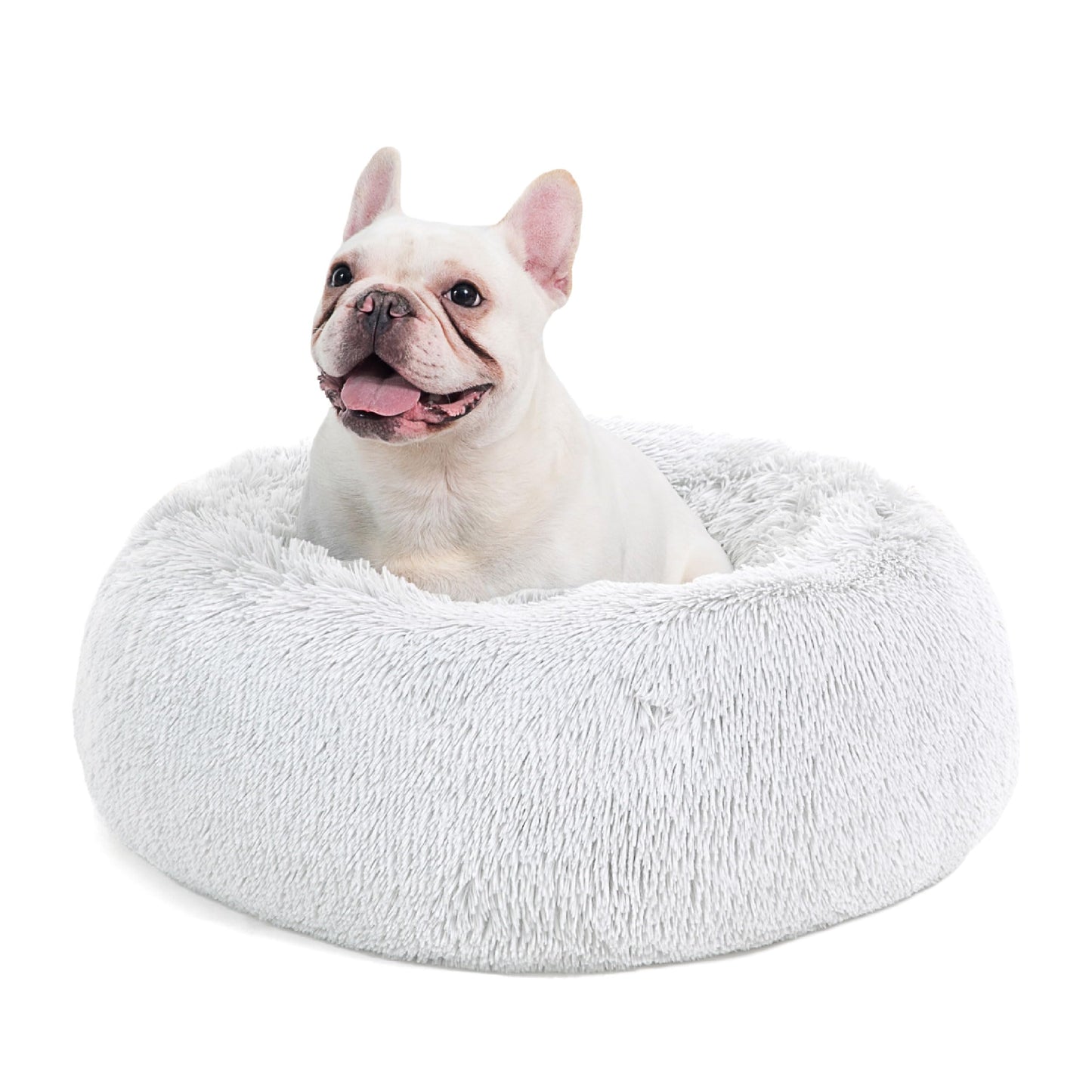 Calming Donut Pet Bed with Washable Faux Fur
