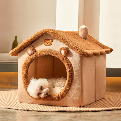 Indoor Pet Cave Bed for Small Dogs & Cats