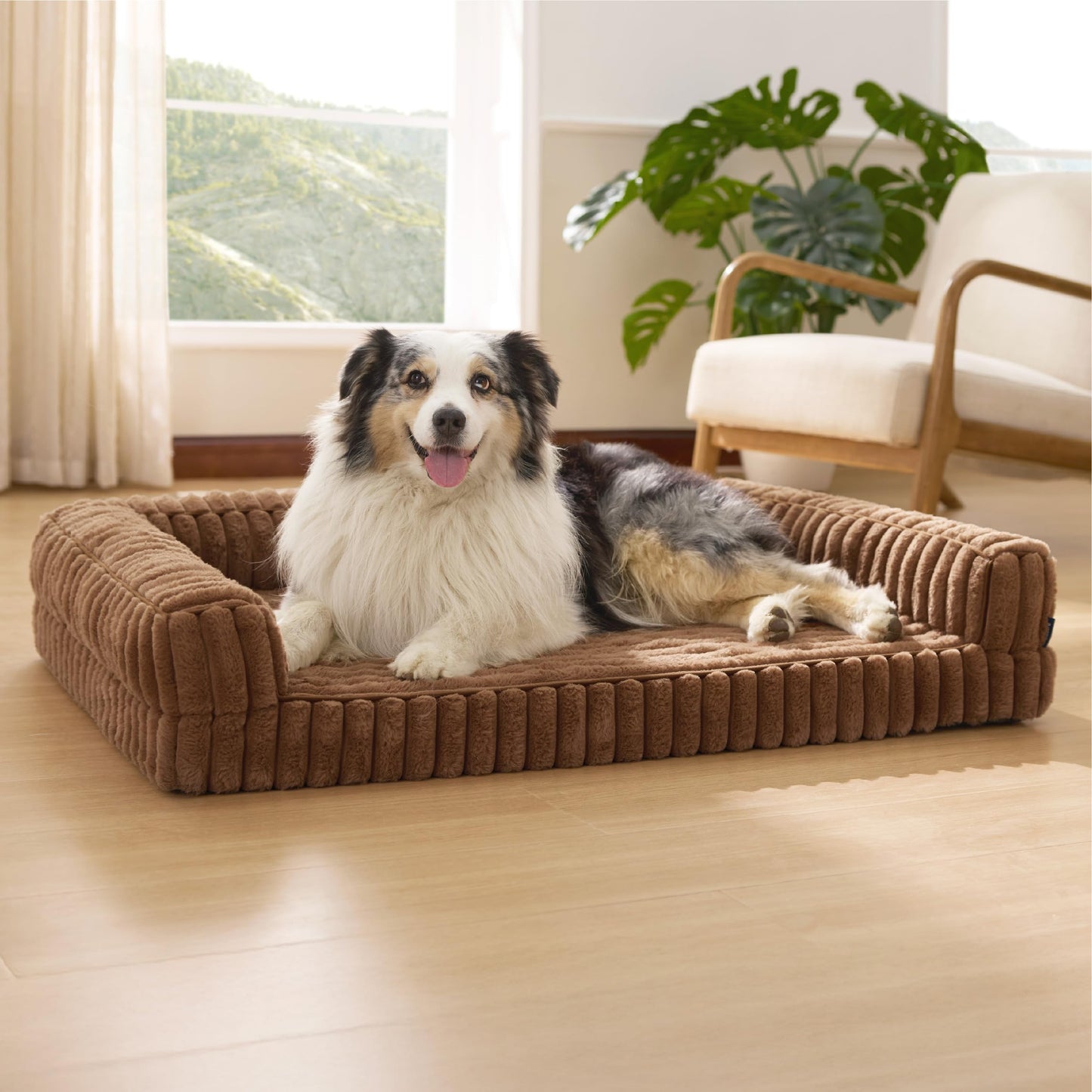 Bedsure Corduroy Fleece Pet Sofa