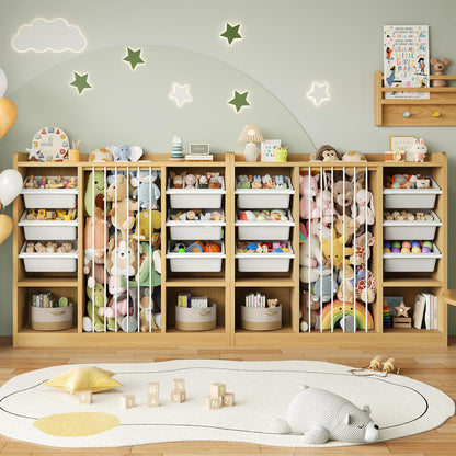 Toy Storage Organizer with Removable Bins & Shelf