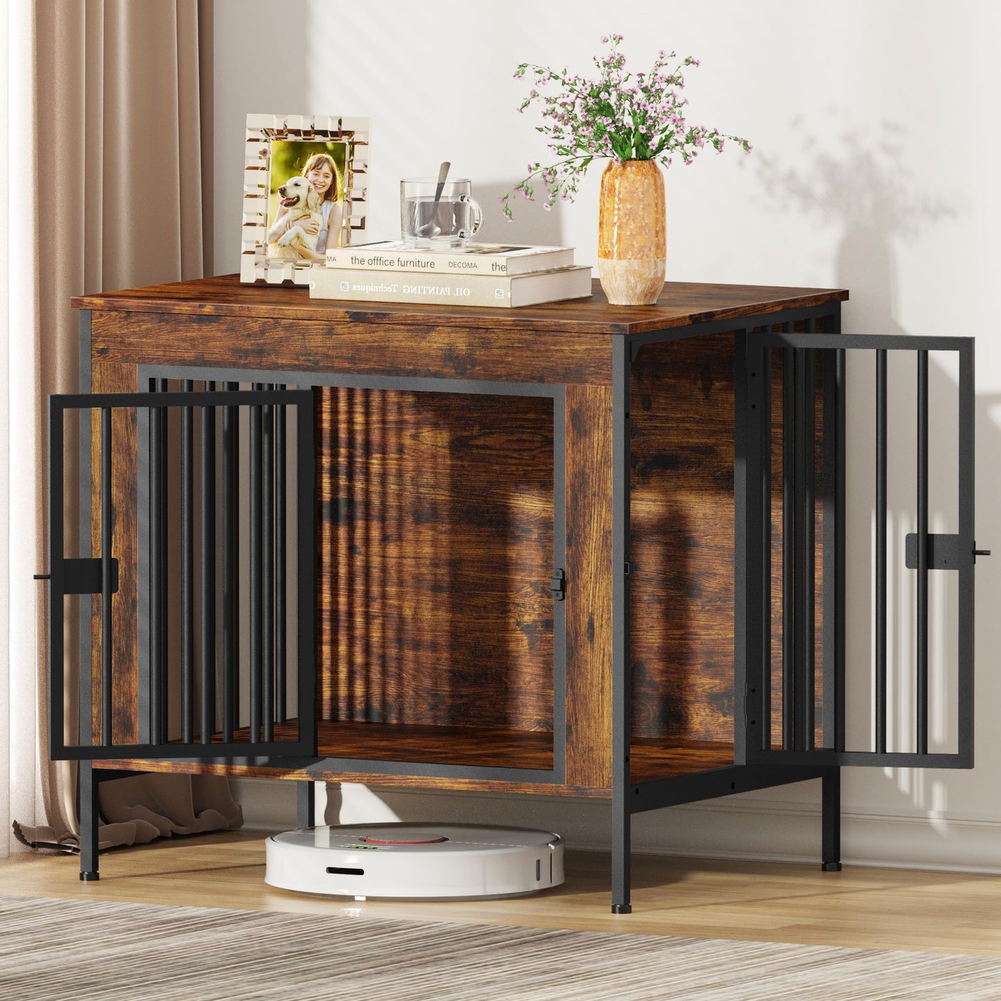 Single & Double Dog Crate Furniture TV Stand