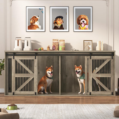 Dog Crate Furniture with Sliding Doors