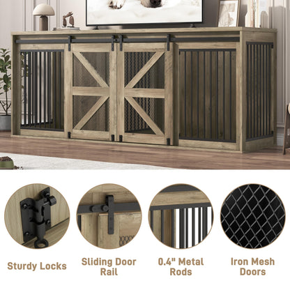 Dog Crate Furniture with Sliding Doors