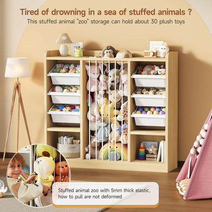 Toy Storage Organizer with Removable Bins & Shelf