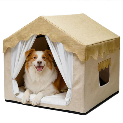 Indoor Pet Tent Bed with Cushion & Frame