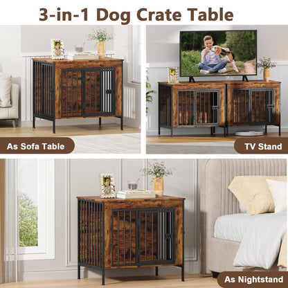 Single & Double Dog Crate Furniture TV Stand