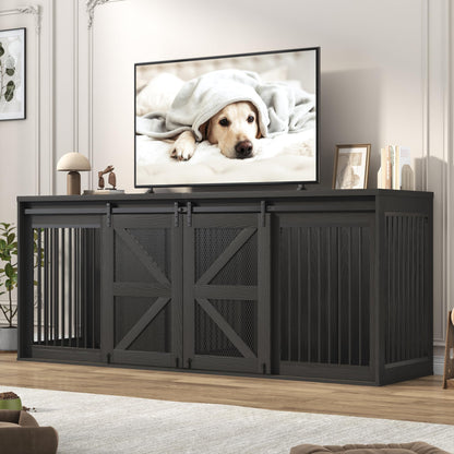 Dog Crate Furniture with Sliding Doors