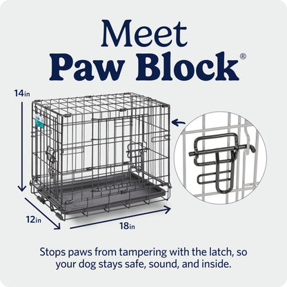 30-Inch Double Door Folding Dog Crate with Divider