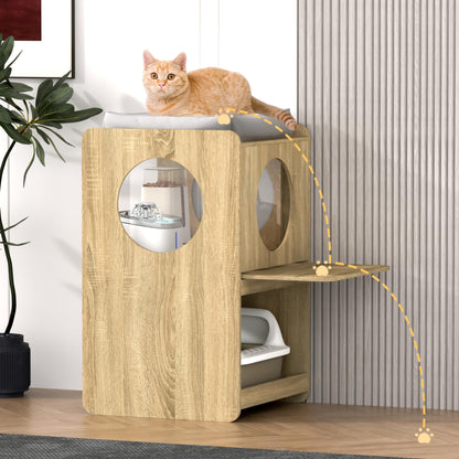 Elevated Pet Feeding Station with Storage Shelf