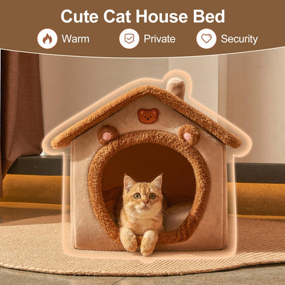 Indoor Pet Cave Bed for Small Dogs & Cats