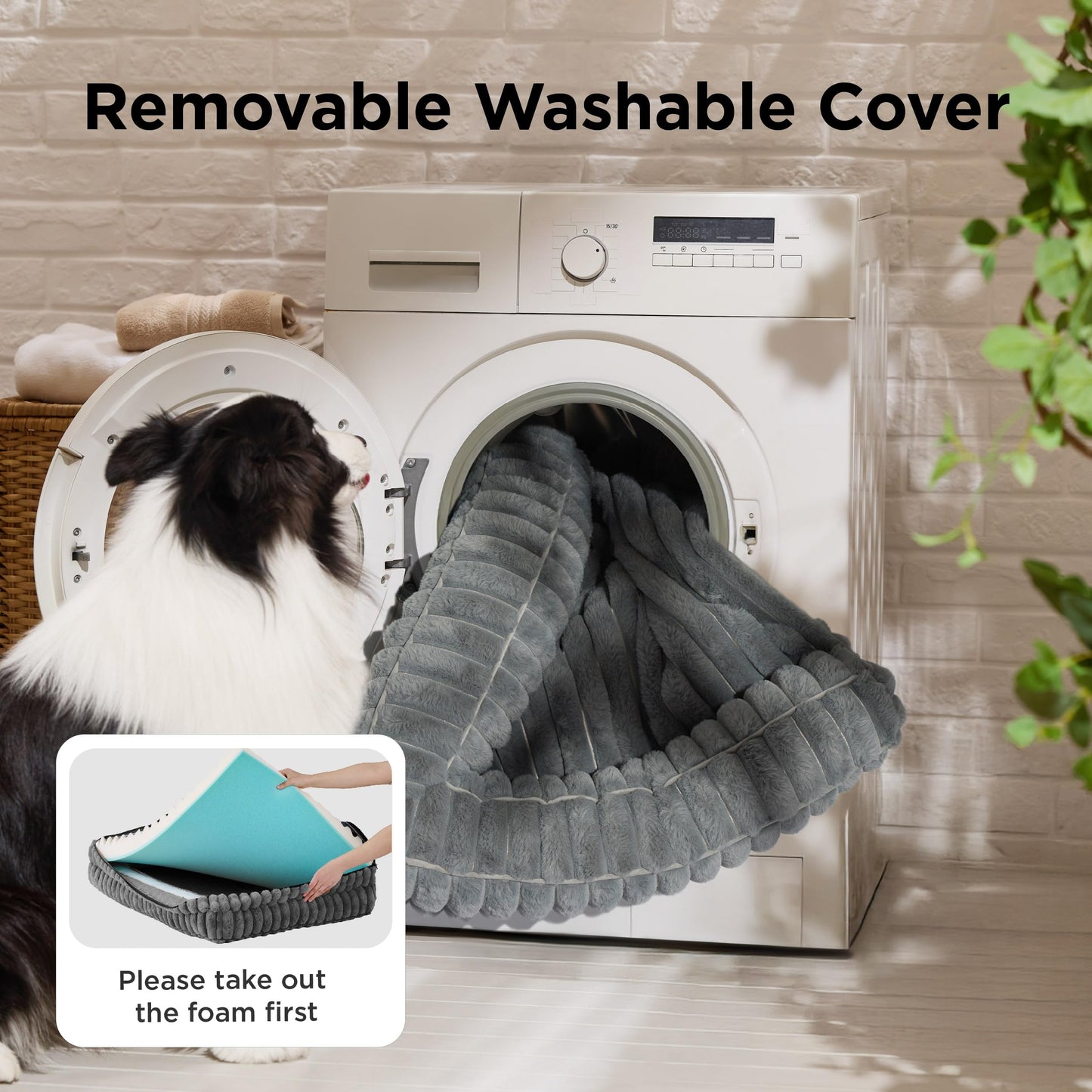 Bedsure Corduroy Fleece Pet Sofa
