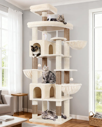 82-Inch Heavy-Duty Cat Tree with Condos & Perches