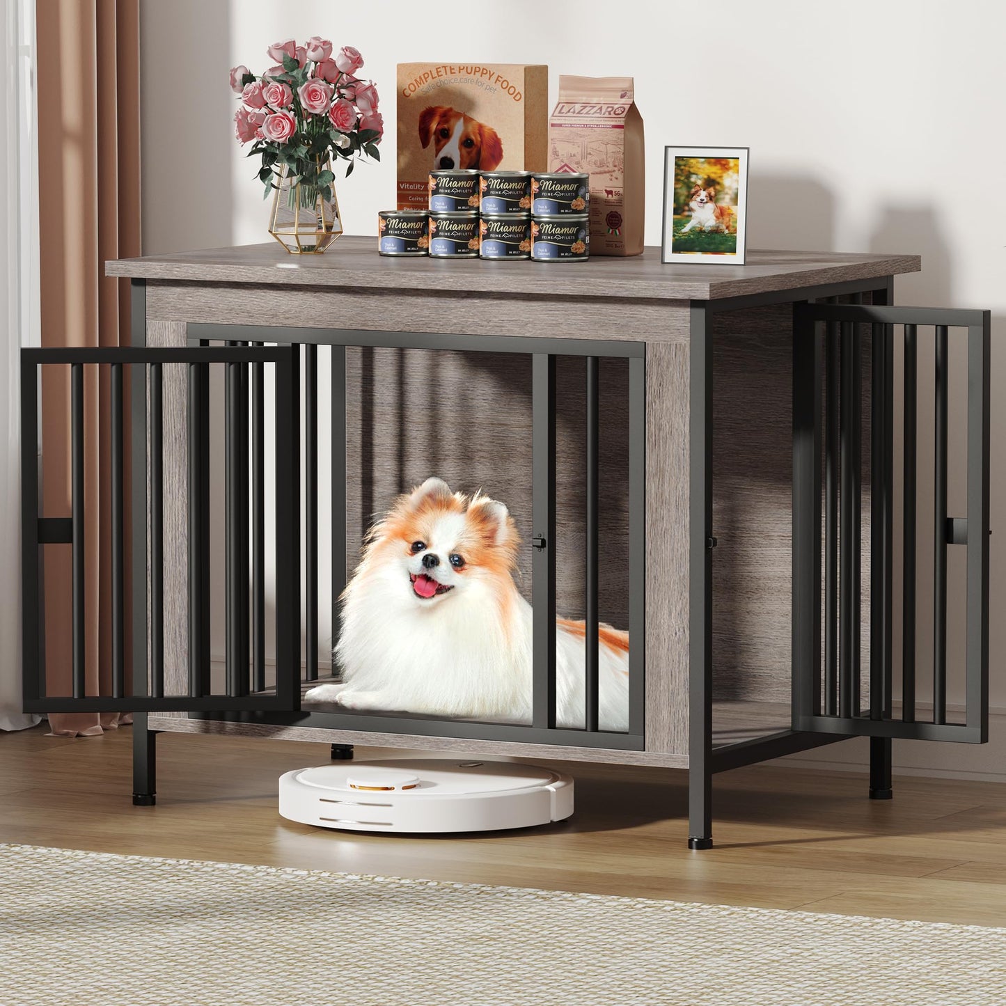 Single & Double Dog Crate Furniture TV Stand