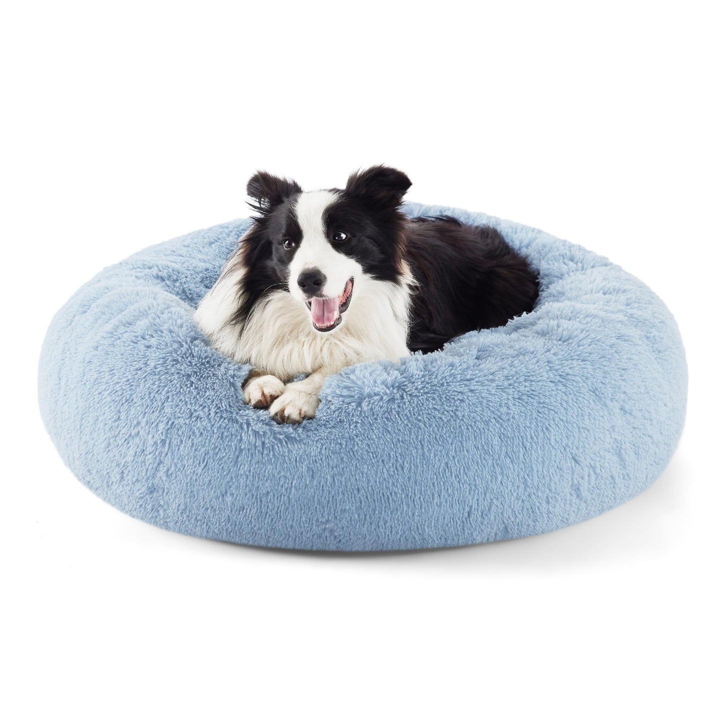 Calming Donut Pet Bed with Washable Faux Fur