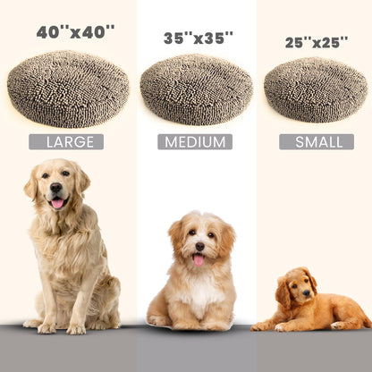 Plush Donut Pet Bed with Removable Cover