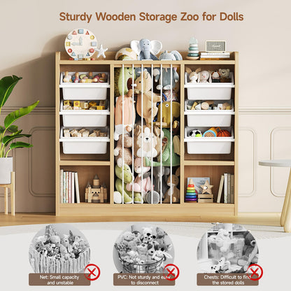Toy Storage Organizer with Removable Bins & Shelf