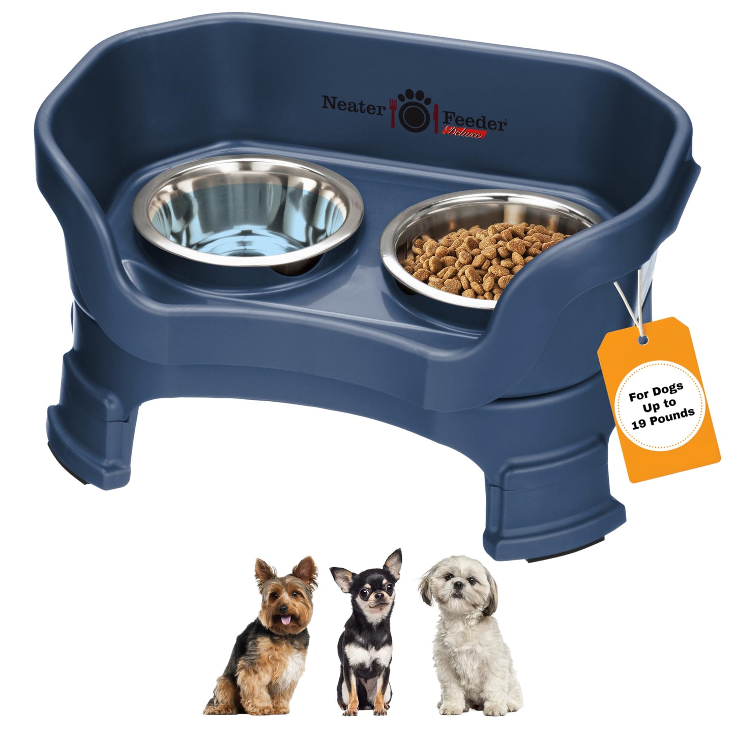 Adjustable Elevated Pet Bowl Set with Splash Guard