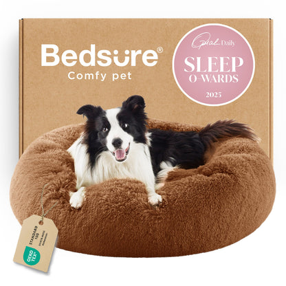 Calming Donut Pet Bed with Washable Faux Fur