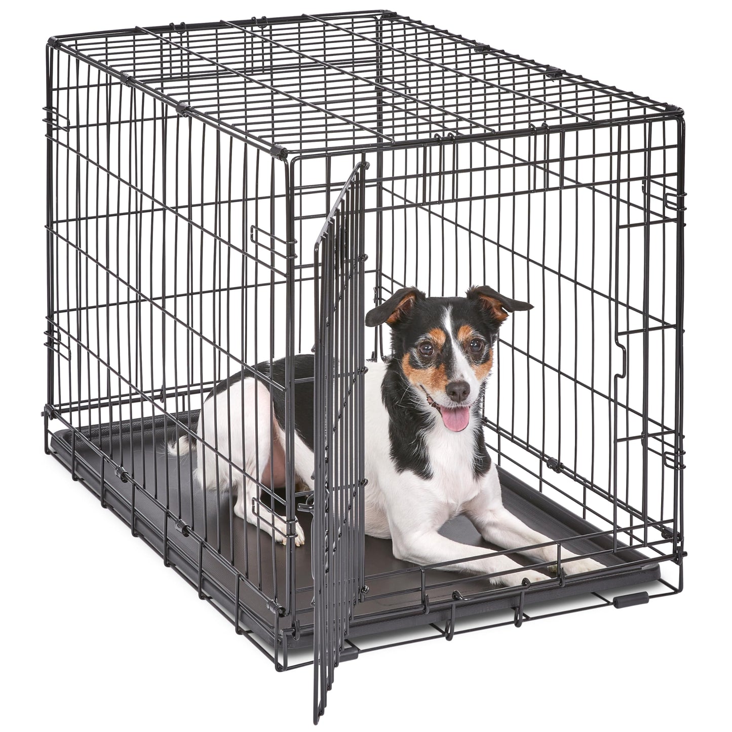 30-Inch Double Door Folding Dog Crate with Divider