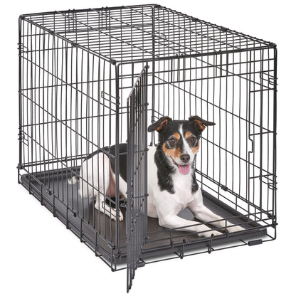 30-Inch Double Door Folding Dog Crate with Divider