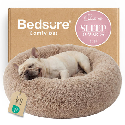 Calming Donut Pet Bed with Washable Faux Fur