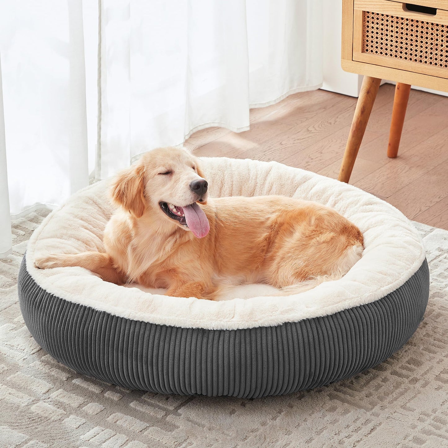 Calming Donut Pet Bed for Dogs & Cats