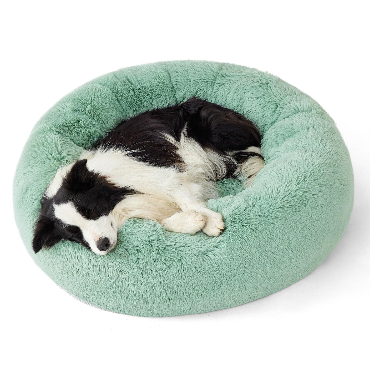 Calming Donut Pet Bed with Washable Faux Fur