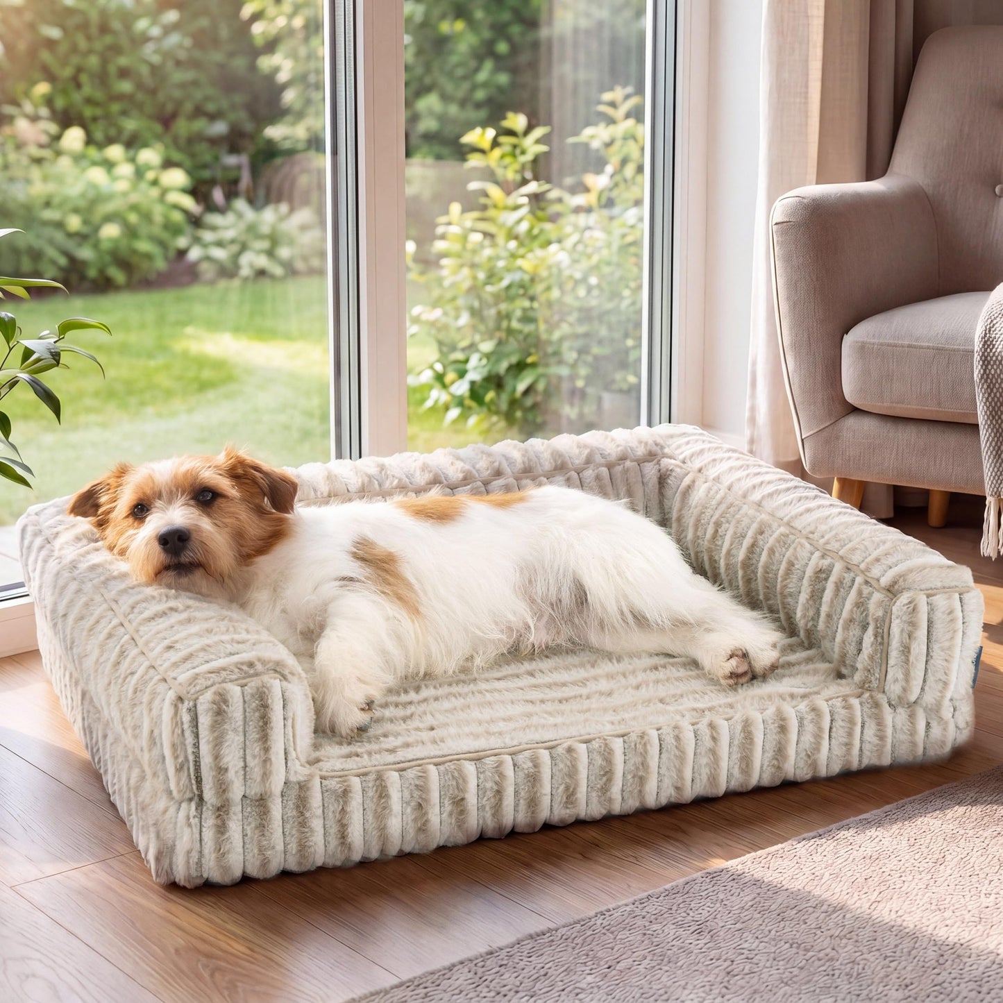 Bedsure Corduroy Fleece Pet Sofa