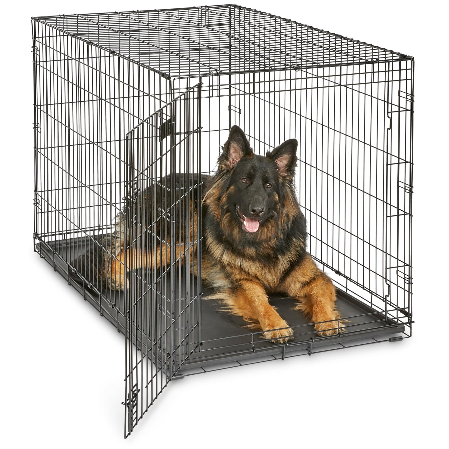30-Inch Double Door Folding Dog Crate with Divider