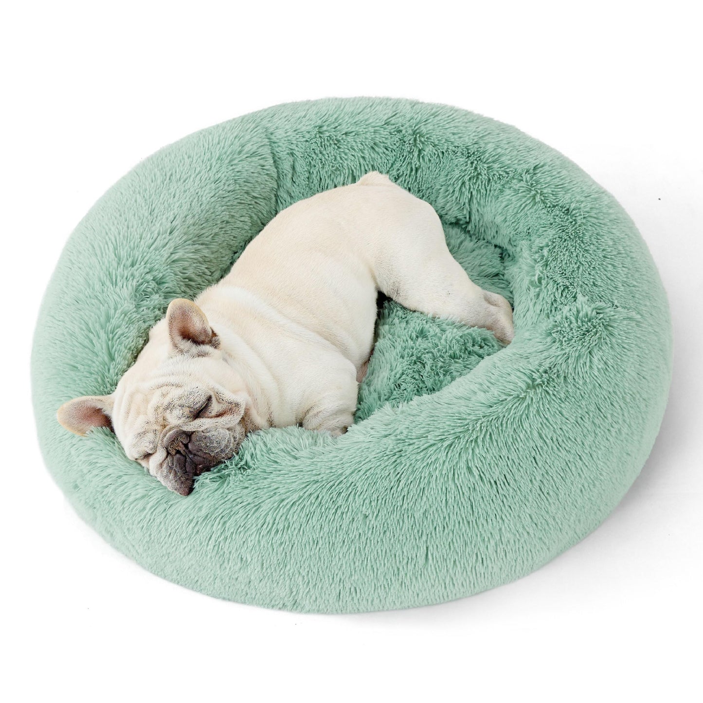 Calming Donut Pet Bed with Washable Faux Fur