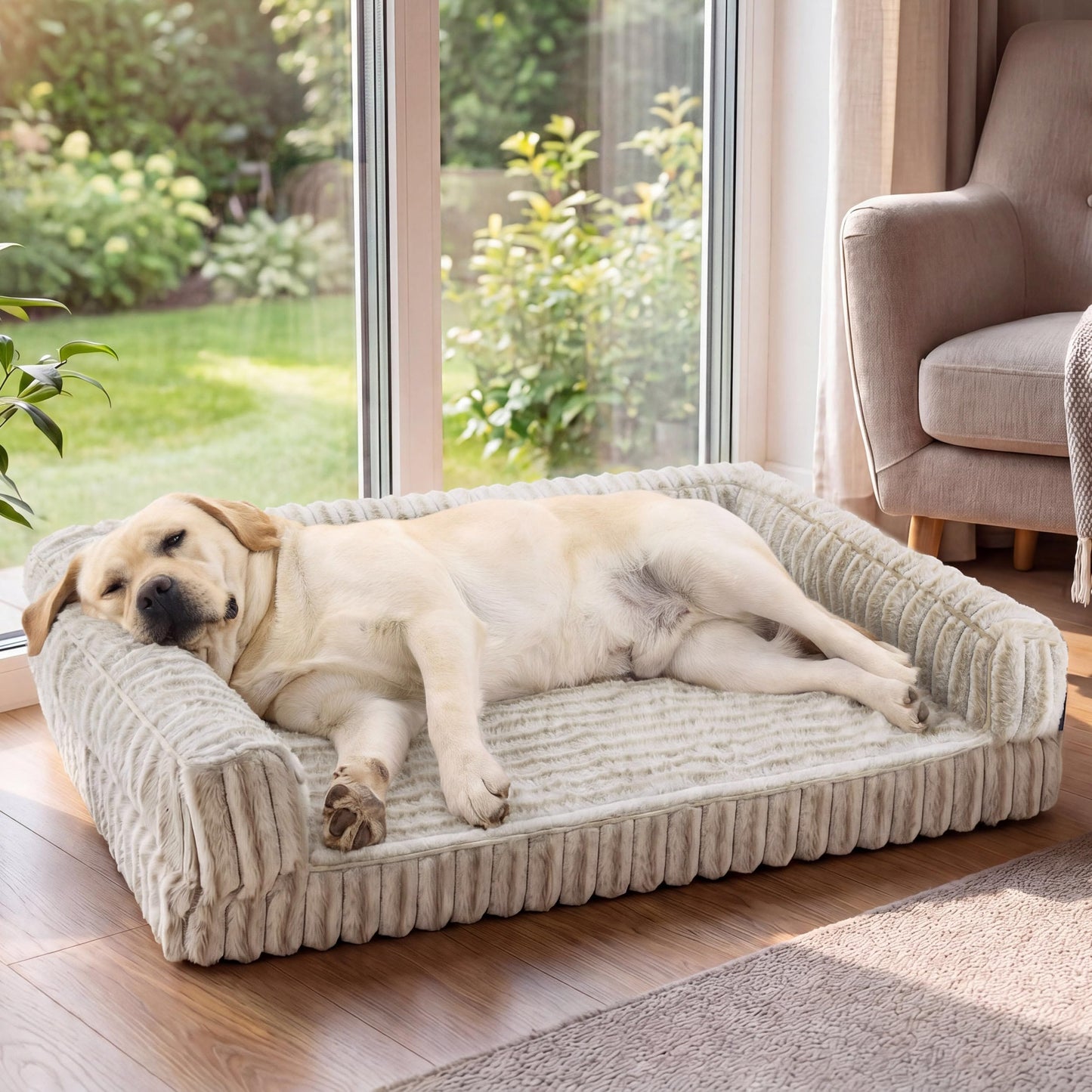 Bedsure Corduroy Fleece Pet Sofa