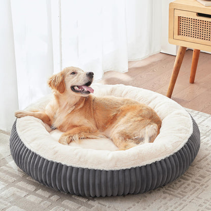 Calming Donut Pet Bed for Dogs & Cats