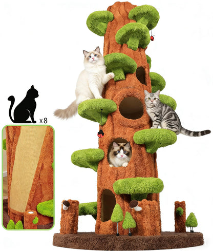 88-Inch Multi-Level Cat Tree with Condo & Perches