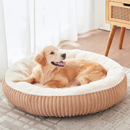 Calming Donut Pet Bed for Dogs & Cats