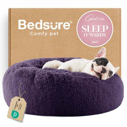 Calming Donut Pet Bed with Washable Faux Fur