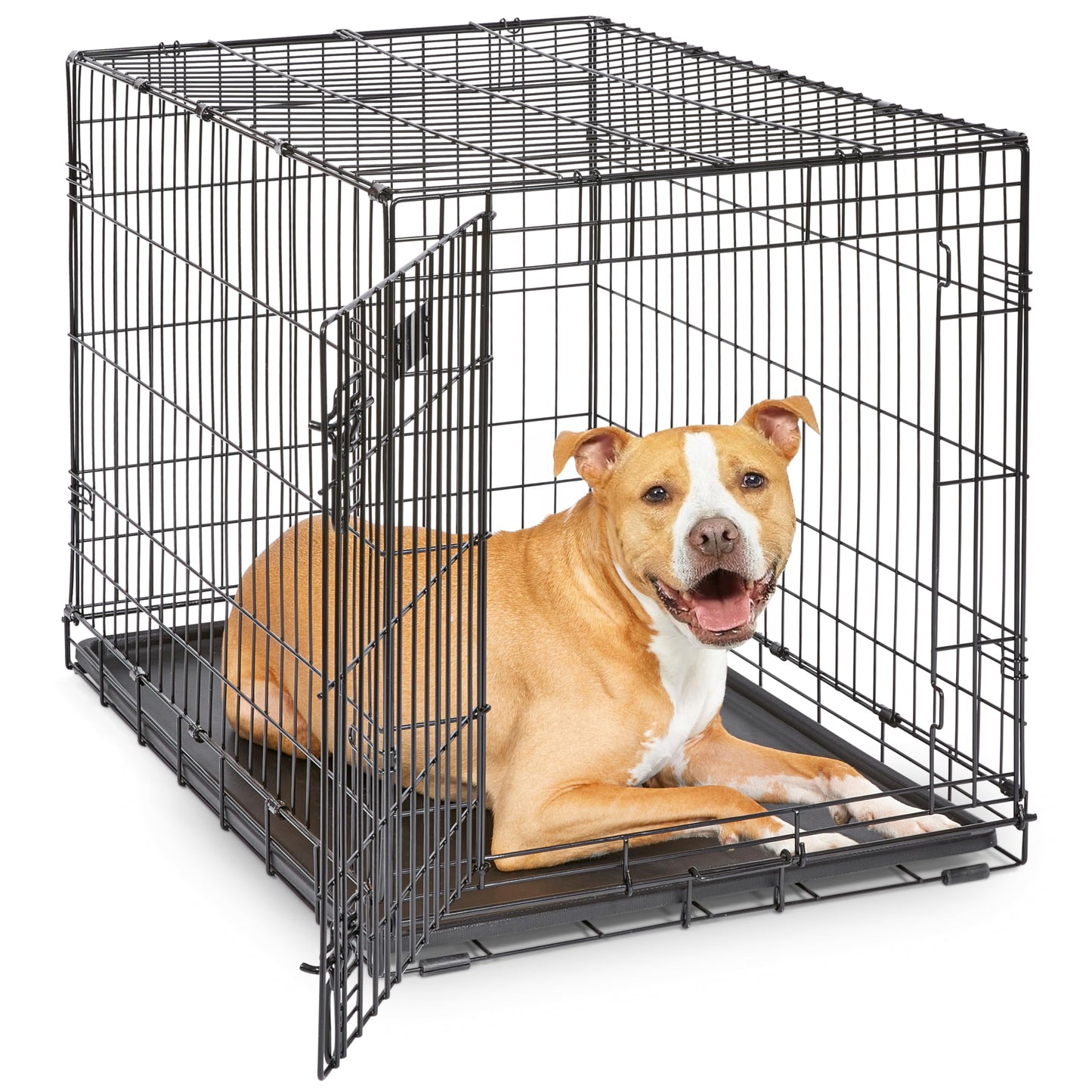30-Inch Double Door Folding Dog Crate with Divider