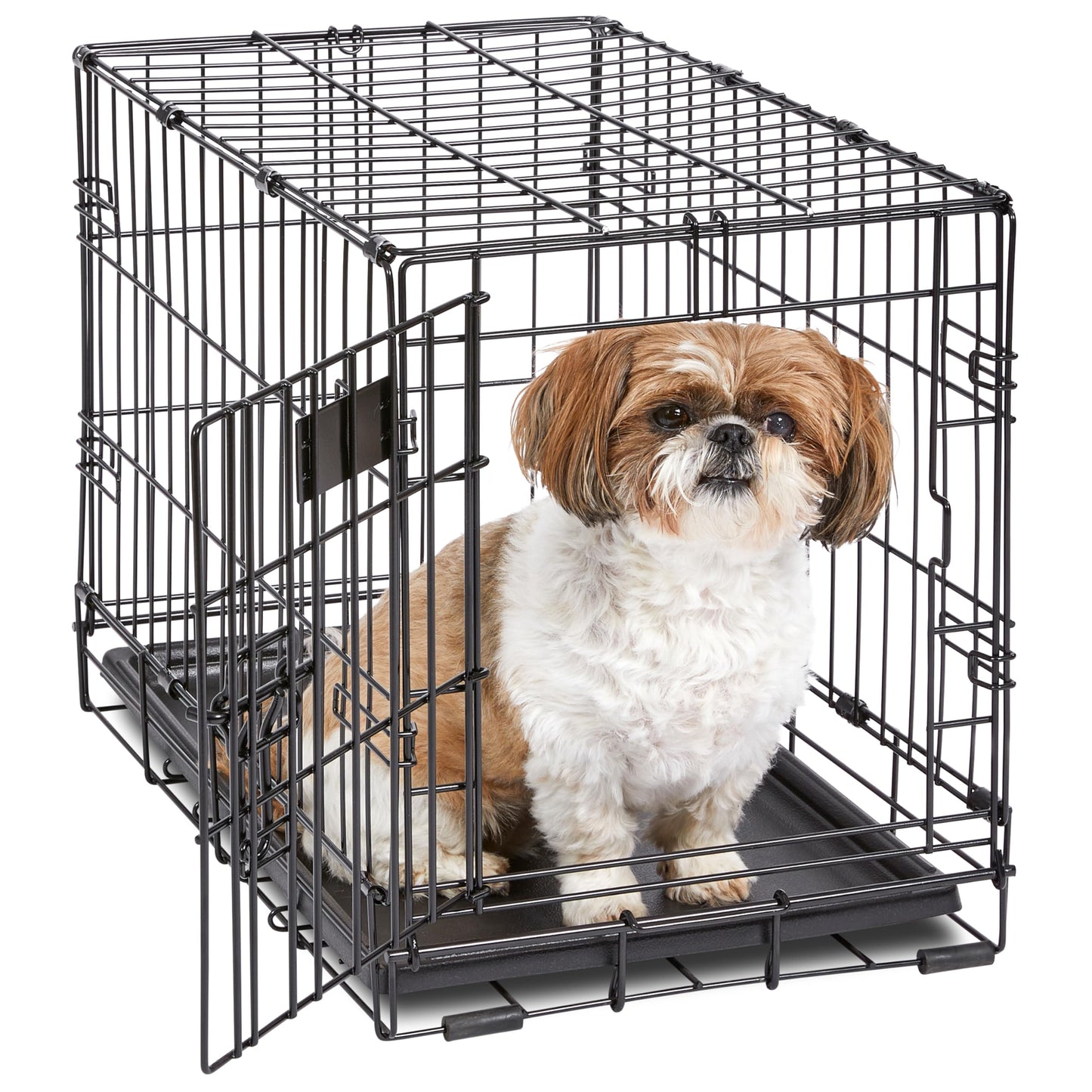 30-Inch Double Door Folding Dog Crate with Divider