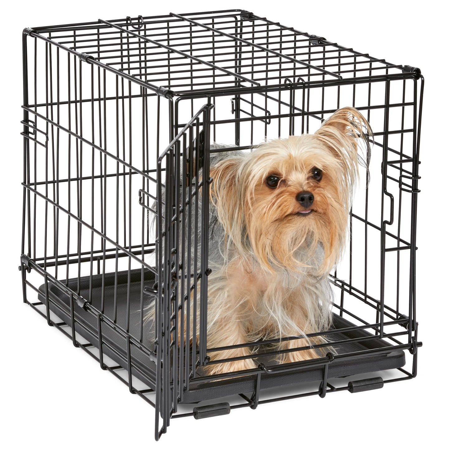 30-Inch Double Door Folding Dog Crate with Divider