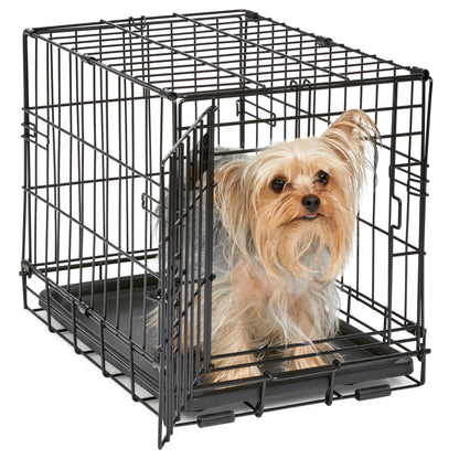 30-Inch Double Door Folding Dog Crate with Divider