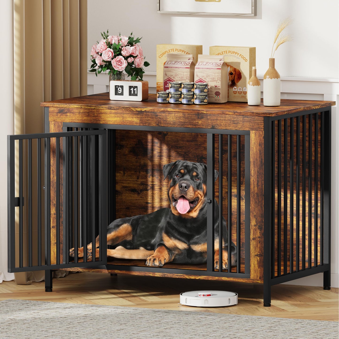 Single & Double Dog Crate Furniture TV Stand