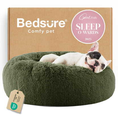 Calming Donut Pet Bed with Washable Faux Fur